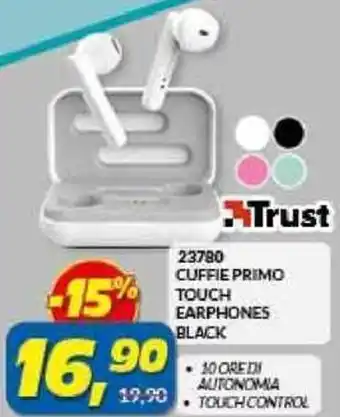 Cuffie Primo Touch Earphones Black