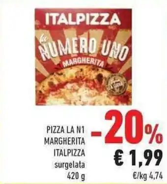 Conad Italpizza Pizza La N1 Margherita 420 g offerta