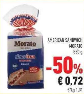 Conad Morato American Sandwich 550 g offerta