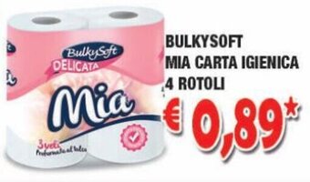 Cossuto Bulkysoft Mia Carta Igienica 4 Rotoli offerta