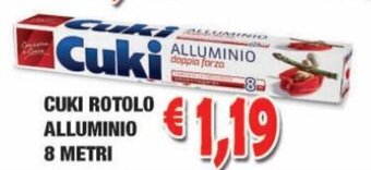 Cossuto Cuki Rotolo Alluminio 8 Metri offerta