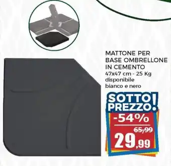 Happy Casa Mattone per Base Ombrellone in Cemento 47x47 cm - 25 kg offerta