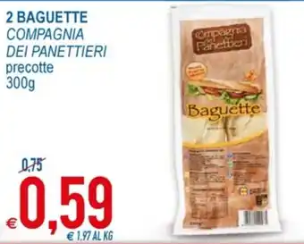 MD Discount Compagnia Dei Panettieri 2 Baguette 300 g offerta