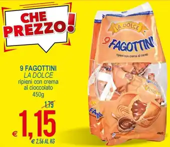 MD Discount La Dolce 9 Fagottini ripieni con crema al cioccolato 450 g offerta