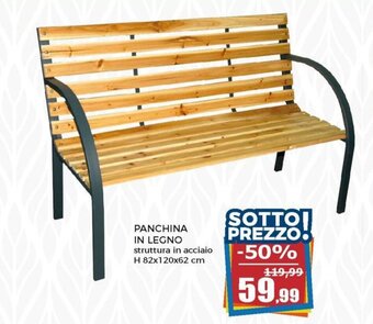 Panchina in Legno H 82x120x62 cm