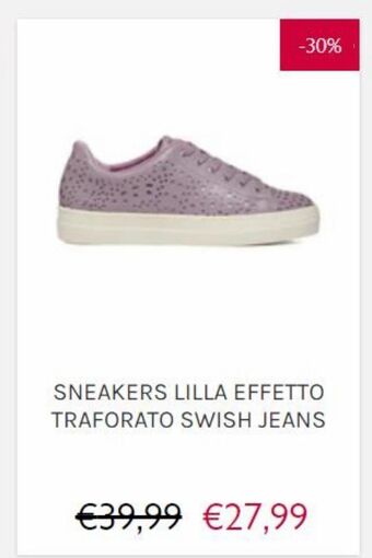 PittaRosso Sneakers lilla effetto traforato swish jeans offerta
