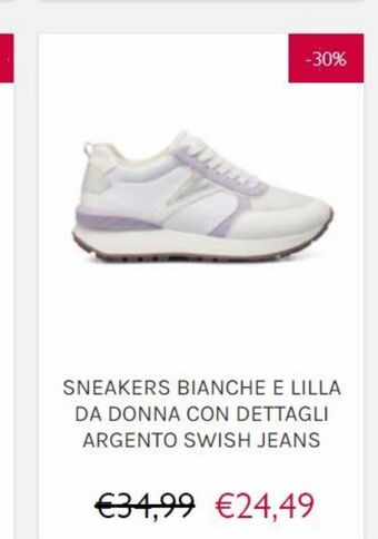 Sneakers grigie e bianche da donna con dettaglio offerta di PittaRosso