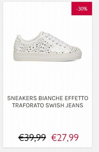 Sneakers bianche effetto traforato