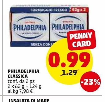 PENNY Philadelphia classica conf.da 2 pz offerta
