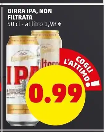 PENNY Birra ipa, non filtrata 50cl offerta