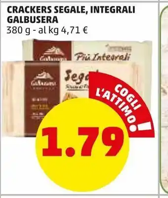 Crackers segale, integrali galbusera 380g