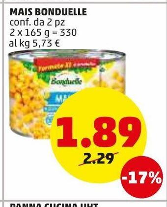 PENNY Mais bonduelle conf. da 2 pz offerta