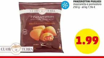 PENNY Panzerottini pugliesi mozzarella e pomodoro 250g offerta