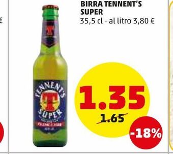PENNY Birra tennent's super 35,5cl offerta