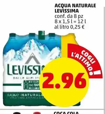 PENNY Acqua naturale levissima conf. da 8pz offerta