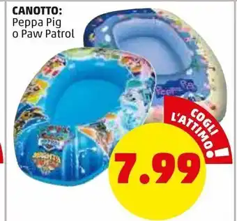 Canotto peppa pig o paw patrol