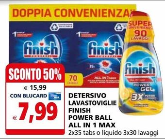 Detersivo lavastoviglie finish