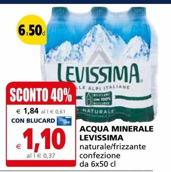 Il Gigante Acqua minerale levissima offerta