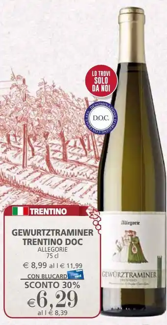 Il Gigante Gewurztraminer trentino doc offerta