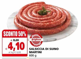 Il Gigante Salsicce di suino martini offerta