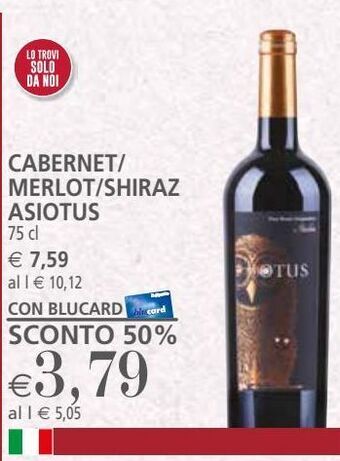Il Gigante Cabernet/ merlot / shiraz asiotus offerta