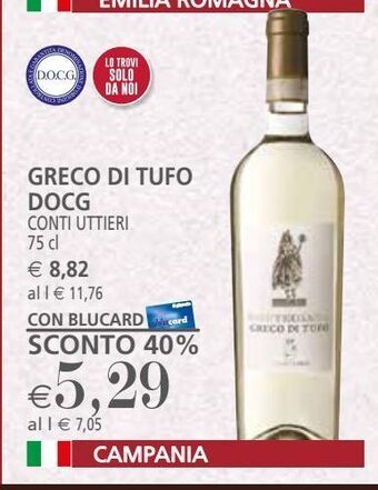 Il Gigante Greco di tufo docg offerta