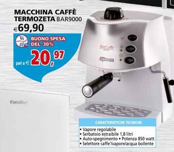 Termozeta Macchina Del Caffe Barcaffe 9000 offerta di Carrefour