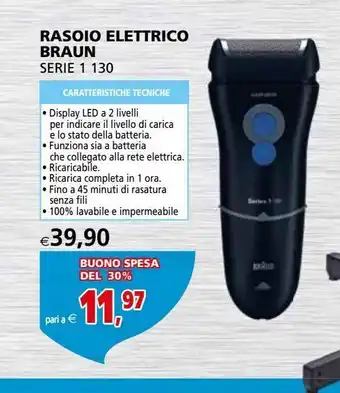 Il Gigante Rasoio elettrico braun serie 1 130 offerta