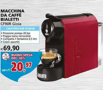 Macchina da caffè bialetti cf90r gioia