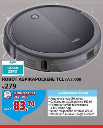 Il Gigante Robot aspirapolvere tcl sw2000b offerta