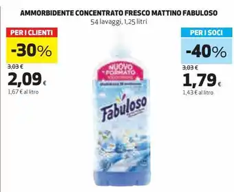 Coop Ammorbidente concentrato fresco mattiino fabuloso offerta