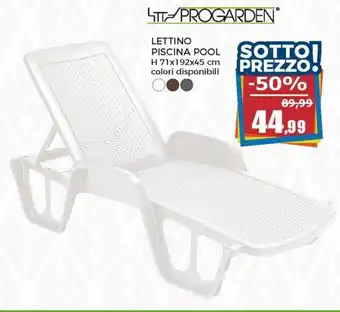 Happy Casa Lettino Piscina Pool H 71x192x45 cm offerta