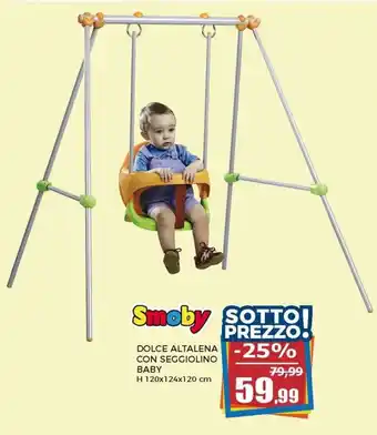 Smoby Dolce Altalena Con Seggiolino Baby H 120x124x120 cm