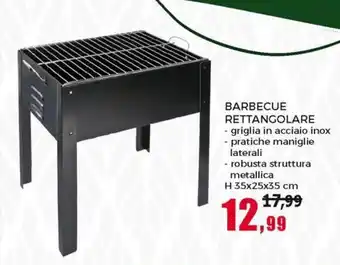 Happy Casa Barbecue Rettangolare H 35x25x35 cm offerta