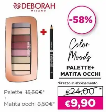 Acqua & Sapone Deborah Color Moods Palette+Matita Occhi offerta