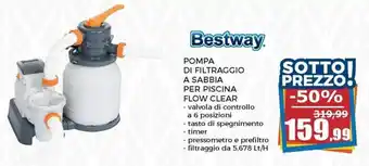 Happy Casa Bestway Pompa di Filtraggio a Sabbia per Piscina Flow Clear 5,678 Lt/H offerta