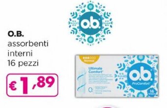 Acqua & Sapone O.B assorbenti interni 16 pezzi offerta