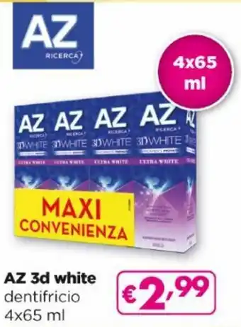 Acqua & Sapone AZ 3d white dentifricio 4x65ml offerta
