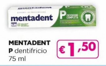 Acqua & Sapone Mentadent P dentifricio 75 ml offerta