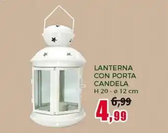 Happy Casa Lanterna con Porta Candela H 20 - ø 12 cm offerta