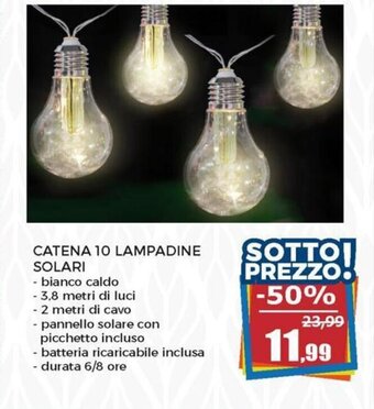Happy Casa Catena 10 Lampadine Solari offerta