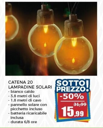 Happy Casa Catena 10 Lampadine Solari offerta