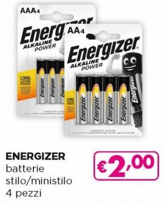 Acqua & Sapone Energizer batterie stilo/ministilo 4 pezzi offerta
