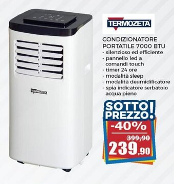 Termozeta Condizionatore Portatile 7000 BTU