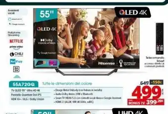 Assistent vocal putalome steaming 55" qled 4k netflix dolby vision atmos prime video chili google rei play hisense