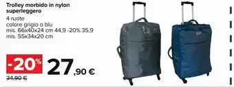Carrefour Iper Trolley morbido in nylon superleggero offerta