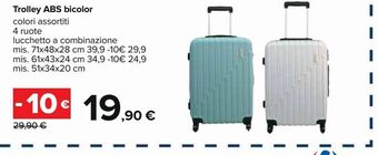 Carrefour Iper Trolley abs bicolor offerta