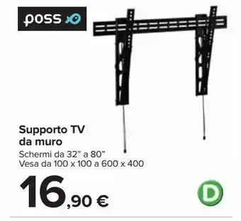 Supporto tv da muro