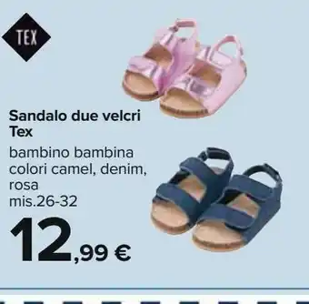 Sandali tex due velcri