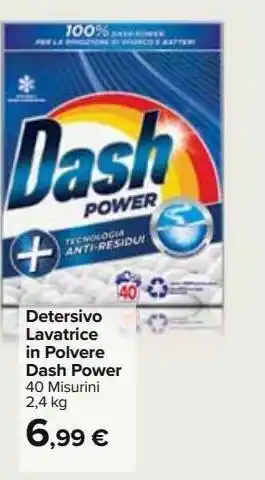 Carrefour Iper Detersivo lavatrice in polvere dash power 40 misurini 2.4 kg offerta